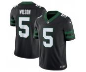 Men's New York Jets #5 Garrett Wilson Black 2024 F.U.S.E. Vapor Limited Football Stitched Jersey