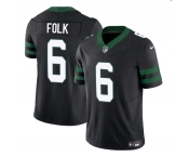 Men's New York Jets #6 Nick Folk Black 2025 F.U.S.E. Vapor Untouchable Limited Football Stitched Jersey Men's New York Jets #6 Nick Folk Black 2025 F.U.S.E. Vapor Untouchable Limited Football Stitched Jersey