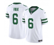 Men's New York Jets #6 Nick Folk White 2025 F.U.S.E. Vapor Untouchable Limited Football Stitched Jersey Men's New York Jets #6 Nick Folk White 2025 F.U.S.E. Vapor Untouchable Limited Football Stitched Jersey