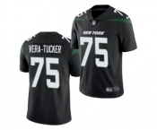 Men's New York Jets #75 Alijah Vera-Tucker Black Vapor Untouchable Limited Stitched Jersey