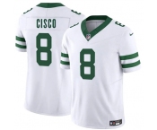Men's New York Jets #8 Andre Cisco White 2025 F.U.S.E. Vapor Untouchable Limited Football Stitched Jersey