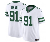 Men's New York Jets #91 Derrick Nnadi White 2025 F.U.S.E. Vapor Untouchable Limited Football Stitched Jersey