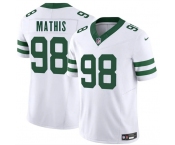 Men's New York Jets #98 Phidarian Mathis White 2025 F.U.S.E. Vapor Untouchable Limited Football Stitched Jersey