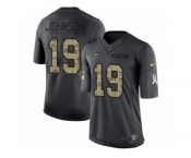 Men's Nike New York Jets #19 Keyshawn Johnson Limited Black 2016 Salute to Service NFL Jersey