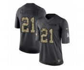 Men's Nike New York Jets #21 Morris Claiborne Limited Black 2016 Salute to Service NFL Jersey