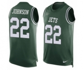 Men's Nike New York Jets #22 Trumaine Johnson Limited Green Player Name & Number Tank Top NFL Jersey