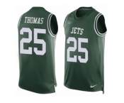 Men's Nike New York Jets #25 Shamarko Thomas Limited Green Player Name & Number Tank Top NFL Jersey