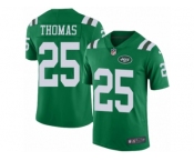 Men's Nike New York Jets #25 Shamarko Thomas Limited Green Rush NFL Jersey