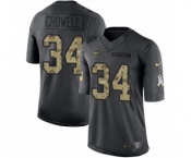 Men's Nike New York Jets #34 Isaiah Crowell Limited Black 2016 Salute to Service NFL Jersey Men's Nike New York Jets #34 Isaiah Crowell Limited Black 2016 Salute to Service NFL Jersey