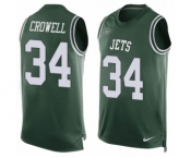 Men's Nike New York Jets #34 Isaiah Crowell Limited Green Player Name & Number Tank Top NFL Jersey Men's Nike New York Jets #34 Isaiah Crowell Limited Green Player Name & Number Tank Top NFL Jersey