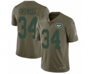 Men's Nike New York Jets #34 Isaiah Crowell Limited Olive 2017 Salute to Service NFL Jersey Men's Nike New York Jets #34 Isaiah Crowell Limited Olive 2017 Salute to Service NFL Jersey