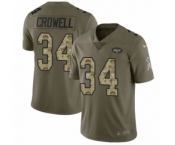 Men's Nike New York Jets #34 Isaiah Crowell Limited Olive Camo 2017 Salute to Service NFL Jersey Men's Nike New York Jets #34 Isaiah Crowell Limited Olive Camo 2017 Salute to Service NFL Jersey