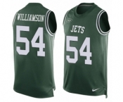 Men's Nike New York Jets #54 Avery Williamson Limited Green Player Name & Number Tank Top NFL Jersey Men's Nike New York Jets #54 Avery Williamson Limited Green Player Name & Number Tank Top NFL Jersey