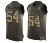 Men's Nike New York Jets #54 Avery Williamson Limited Green Salute to Service Tank Top NFL Jersey Men's Nike New York Jets #54 Avery Williamson Limited Green Salute to Service Tank Top NFL Jersey