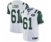 Men's Nike New York Jets #61 Spencer Long White Vapor Untouchable Limited Player NFL Jersey