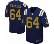 Men's Nike New York Jets #64 Travis Swanson Game Navy Blue Alternate NFL Jersey