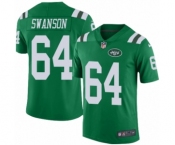 Men's Nike New York Jets #64 Travis Swanson Limited Green Rush Vapor Untouchable NFL Jersey