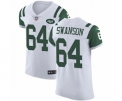 Men's Nike New York Jets #64 Travis Swanson White Vapor Untouchable Elite Player NFL Jersey
