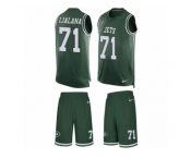 Men's Nike New York Jets #71 Ben Ijalana Limited Green Tank Top Suit NFL Jersey