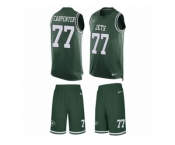 Men's Nike New York Jets #77 James Carpenter Limited Green Tank Top Suit NFL Jersey