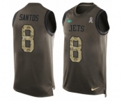 Men's Nike New York Jets #8 Cairo Santos Limited Green Salute to Service Tank Top NFL Jersey Men's Nike New York Jets #8 Cairo Santos Limited Green Salute to Service Tank Top NFL Jersey