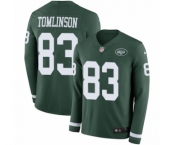 Men's Nike New York Jets #83 Eric Tomlinson Limited Green Therma Long Sleeve NFL Jersey
