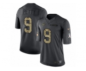 Men's Nike New York Jets #9 Bryce Petty Limited Black 2016 Salute to Service NFL Jersey