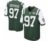 Men's Nike New York Jets #97 Nathan Shepherd Game Green Team Color NFL Jersey