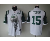 nike nfl jerseys new york jets #15 tebow white[helmet tri-blend limited]