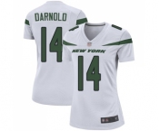 Women's New York Jets #14 Sam Darnold Game White Football Jersey
