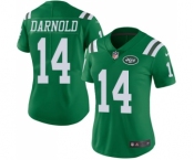 Women's New York Jets #14 Sam Darnold Limited Green Rush Vapor Untouchable Football Jersey