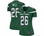 Women's New York Jets #26 Le'Veon Bell Game Green Team Color Football Jersey