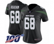 Women's New York Jets #68 Kelvin Beachum Black Alternate Vapor Untouchable Limited Player 100th Season Football Jersey