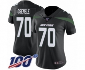 Women's New York Jets #70 Kelechi Osemele Black Alternate Vapor Untouchable Limited Player 100th Season Football Jersey