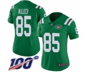 Women's New York Jets #85 Wesley Walker Limited Green Rush Vapor Untouchable 100th Season Football Jersey