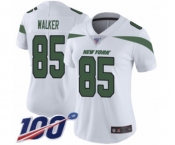 Women's New York Jets #85 Wesley Walker White Vapor Untouchable Limited Player 100th Season Football Jersey