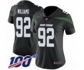 Women's New York Jets #92 Leonard Williams Black Alternate Vapor Untouchable Limited Player 100th Season Football Jersey