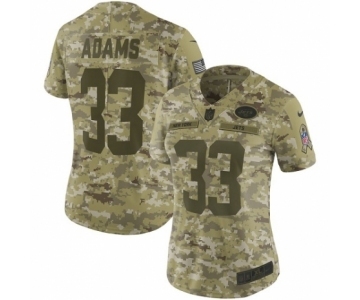 Women's Nike New York Jets #33 Jamal Adams Limited Camo 2018 Salute to Service NFL Jersey
