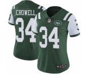 Women's Nike New York Jets #34 Isaiah Crowell Green Team Color Vapor Untouchable Limited Player NFL Jersey