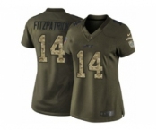 nike women nfl jerseys new york jets #14 fitzpatrick army green[nike Limited Salute To Service]