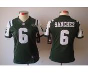 nike women nfl jerseys new york jets #6 sanchez green[nike limited]
