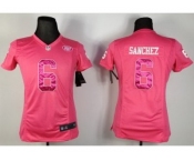 nike women nfl jerseys new york jets #6 sanchez pink[nike]