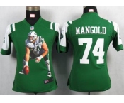 nike women nfl jerseys new york jets #74 mangold green[portrait fashion]