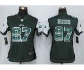 nike women nfl jerseys new york jets #87 decker green[Strobe Limited][decker]
