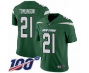 Youth New York Jets #21 LaDainian Tomlinson Green Team Color Vapor Untouchable Limited Player 100th Season Football Jersey