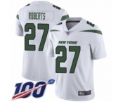Youth New York Jets #27 Darryl Roberts White Vapor Untouchable Limited Player 100th Season Football Jersey