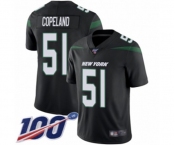 Youth New York Jets #51 Brandon Copeland Black Alternate Vapor Untouchable Limited Player 100th Season Football Jersey