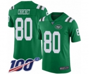 Youth New York Jets #80 Wayne Chrebet Limited Green Rush Vapor Untouchable 100th Season Football Jersey