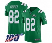 Youth New York Jets #82 Jamison Crowder Limited Green Rush Vapor Untouchable 100th Season Football Jersey