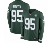 Youth Nike New York Jets #95 Josh Martin Limited Green Therma Long Sleeve NFL Jersey